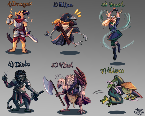 Shape Design Character Study with my Dungeons and Dragons Characters