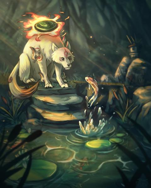 Personal Fanart Project of Okami from the game 'Okami'